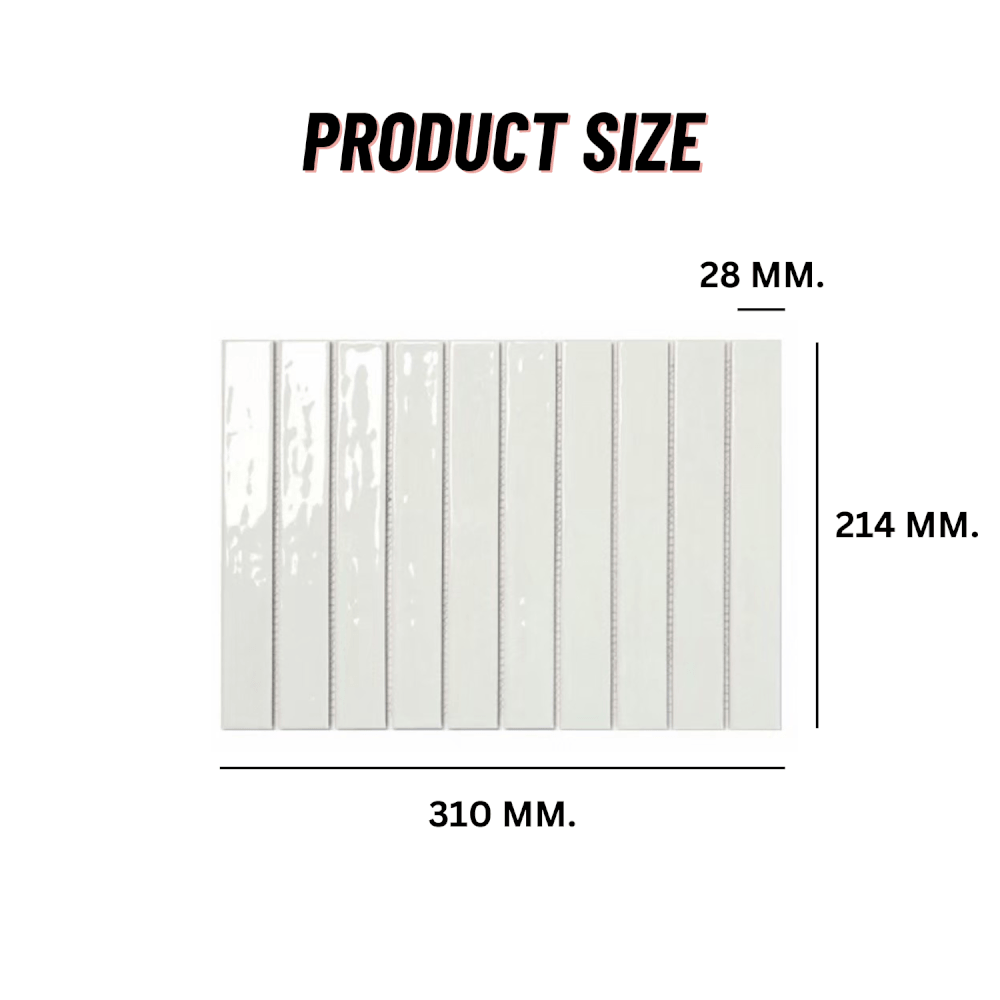 โมเสค TIMELESS TILES รุ่น PAINTIO 31 X 21.4 ซม. สีขาว ผิวเงา_1